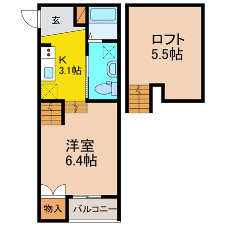 幸駅 徒歩12分 1階の物件間取画像